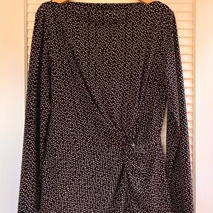Ann Taylor Black and White Long Sleeve Top